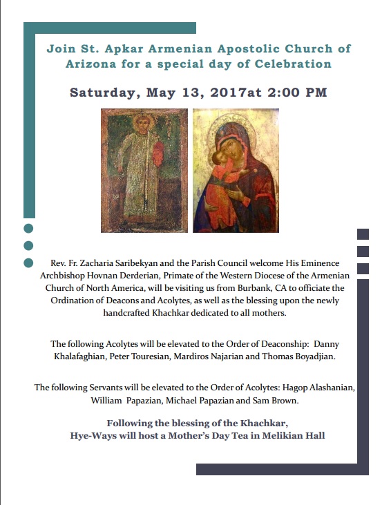 Episcopal Celebration of the Divine Liturgy at St. Apkar Armenian Church - Scottsdale, AZ