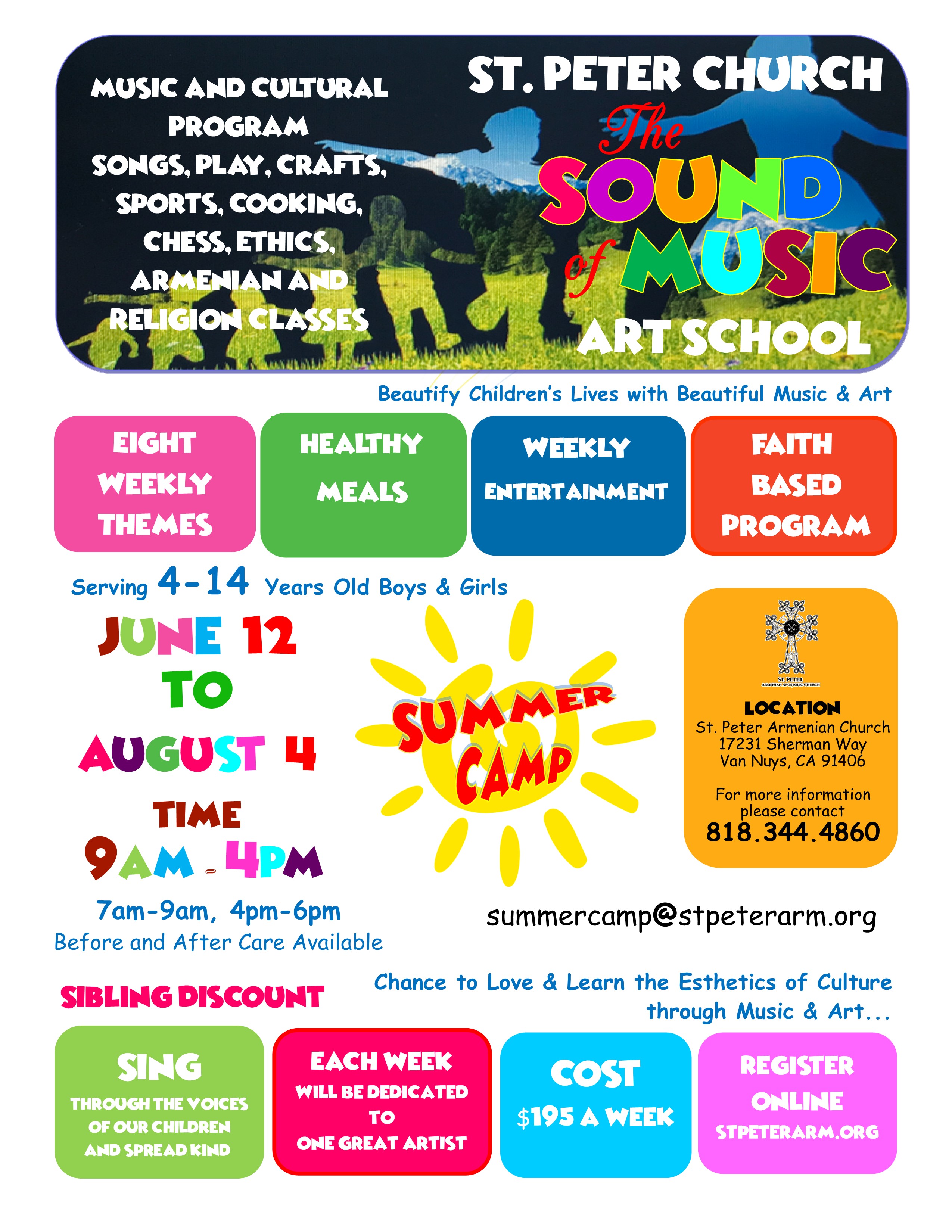 St. Peter Armenian Church Summer Camp - June 12 - August 4