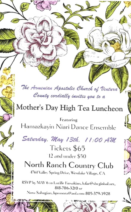 Armenian Church of Ventura County's High Tea Luncheon 2017