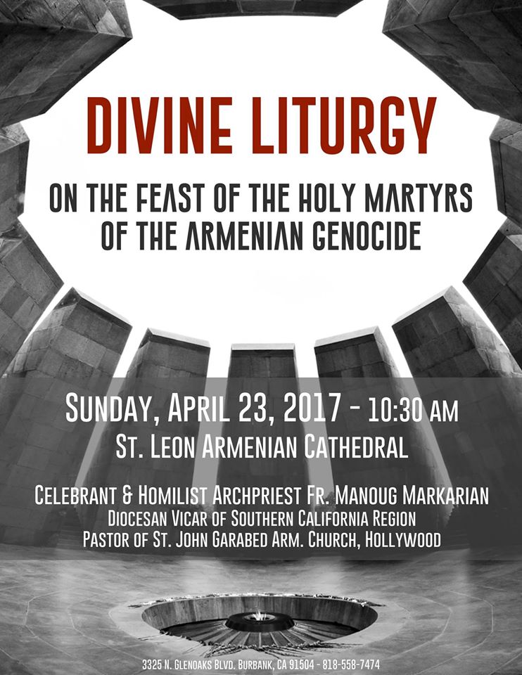 Divine Liturgy on the Feast of the Holy Martyrs of the Armenian Genocide