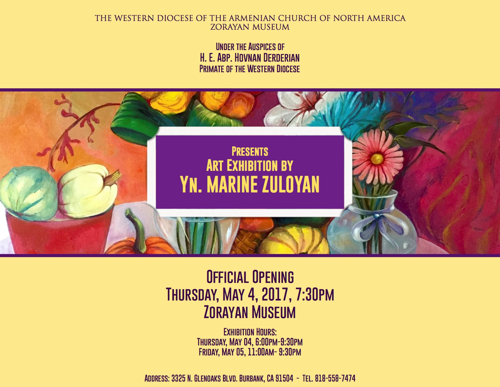 Art Exhibition at the Zorayan Museum Featuring the Works of Yeretsgin Marine Zuloyan