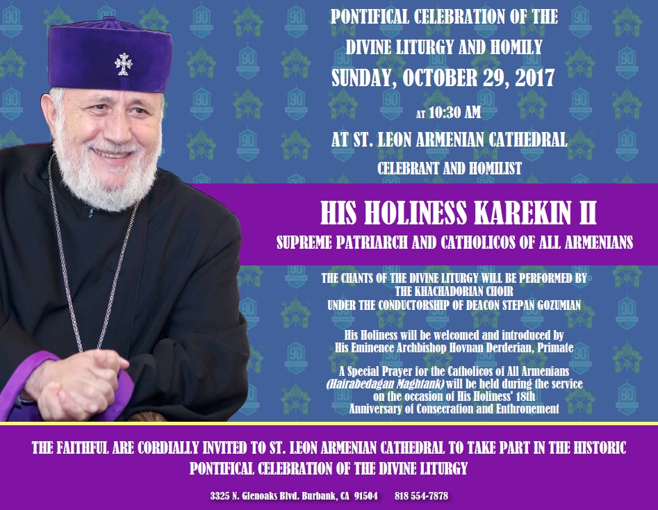 Pontifical Celebration of the Divine Liturgy - October 29, 2017