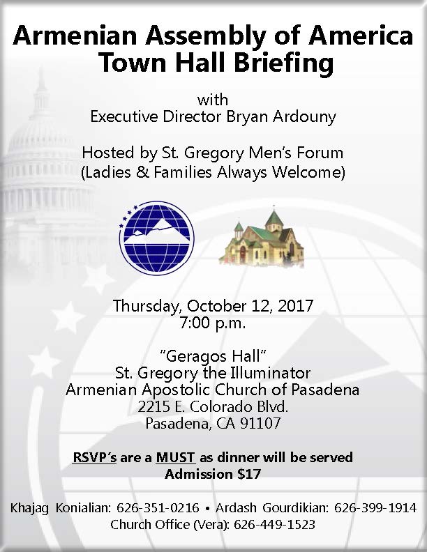 Armenian Assembly of America Townhall Briefing