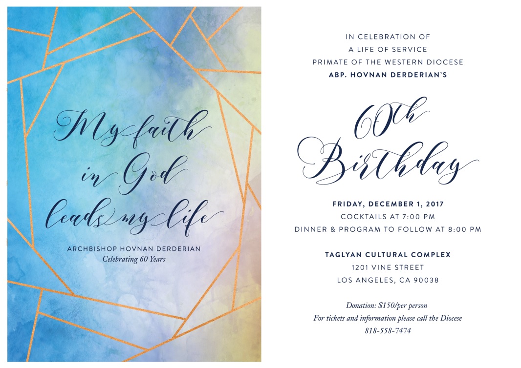 Archbishop Hovnan Derderian's 60th Birthday Celebration