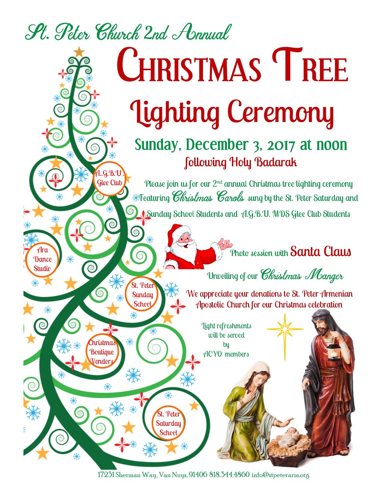 St. Peter Armenian Church of Van Nuys Presents 2nd Annual Tree Lighting Ceremony