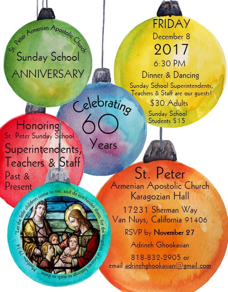 St. Peter Armenian Church of Van Nuys Sunday School's 60th Anniversary 