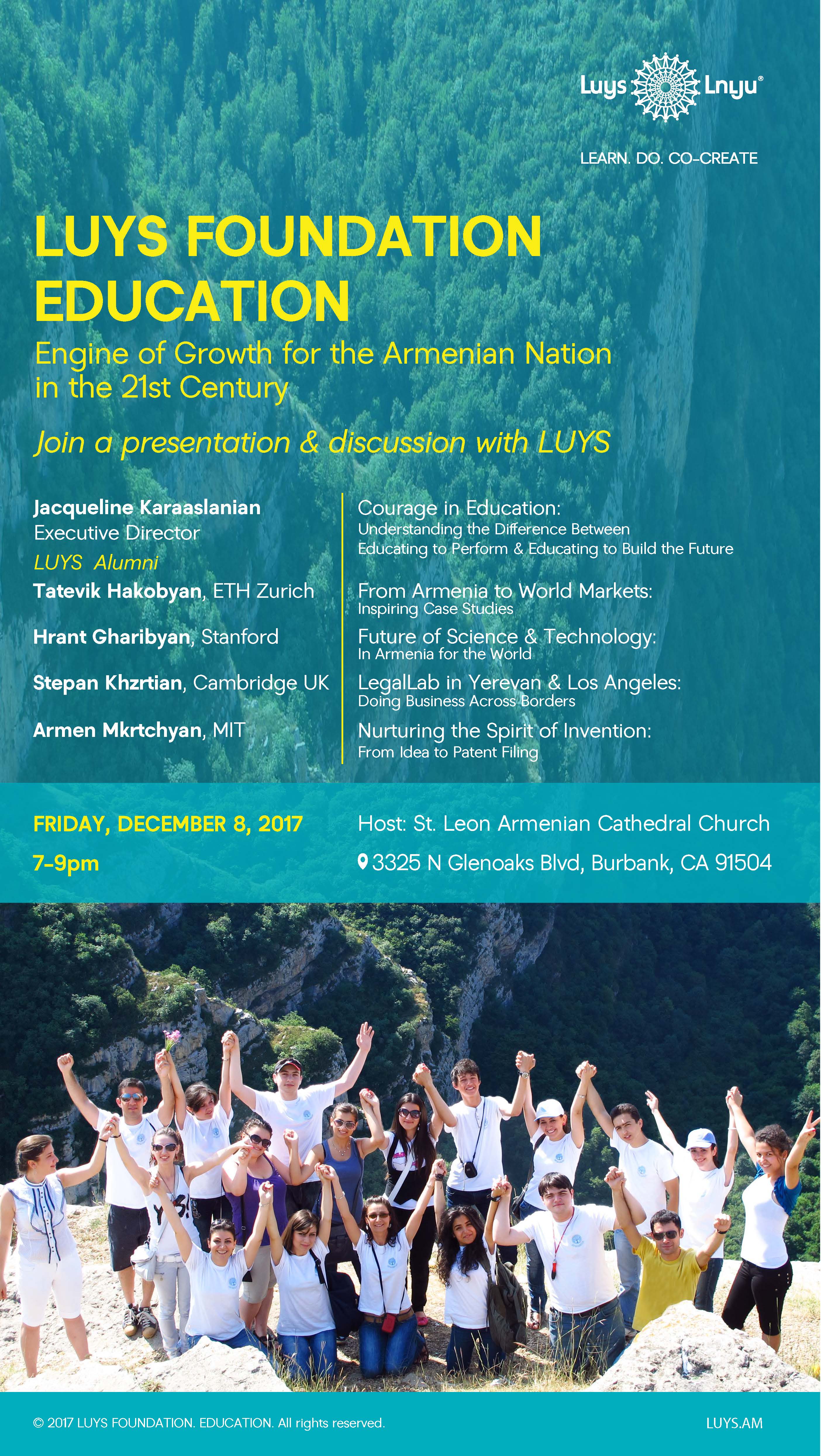 Luys Foundation Education - Engine of Growth for the Armenian Nation in the 21st Century