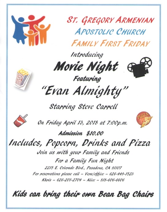 St. Gregory the Illuminator Armenian Church Invites You to Movie Night