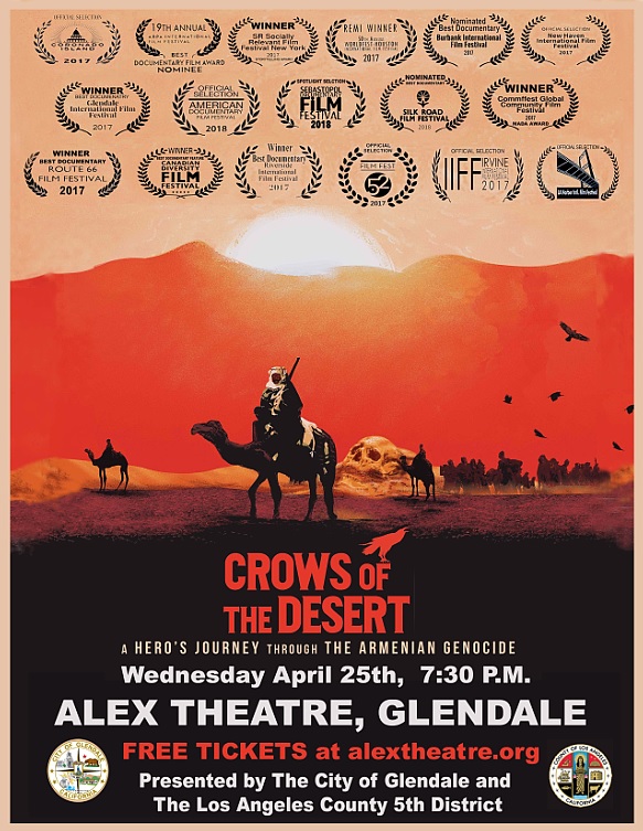 Multi-Award Winning Crows of the Desert Documentary Film to be Screened at the Alex Theatre