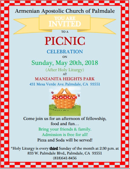 Armenian Church of Palmdale's Annual Picnic