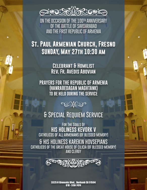 Divine Liturgy - On the Occasion of the 100th Anniversary of the Battle of Sardarabad and the First Republic of Armenia