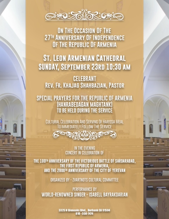 Divine Liturgy - On the Occasion of the 27th Anniversary of the Republic of Armenia