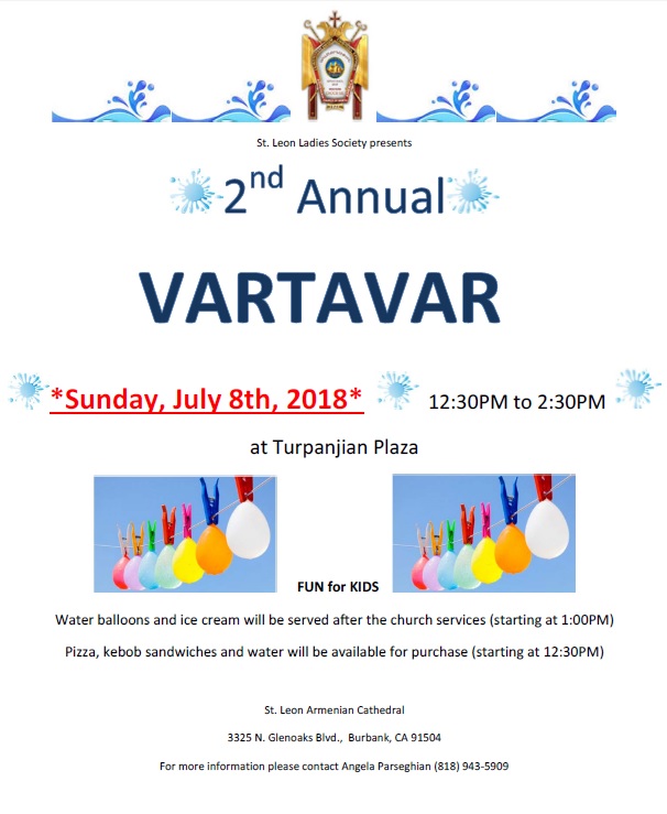 Vartavar 2018 at the Western Diocese