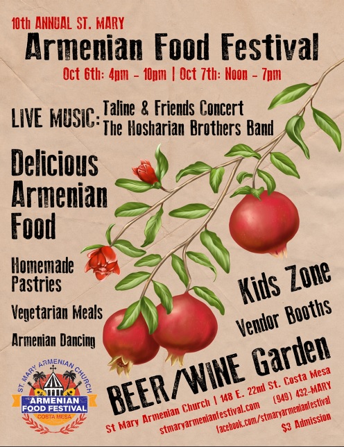 10th Annual St. Mary Armenian Food Festival - Costa Mesa, CA