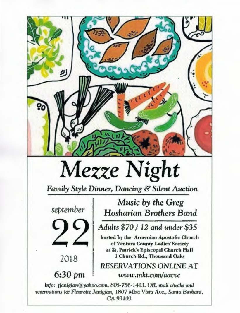 Armenian Apostolic Church of Ventura County - Mezze Night 
