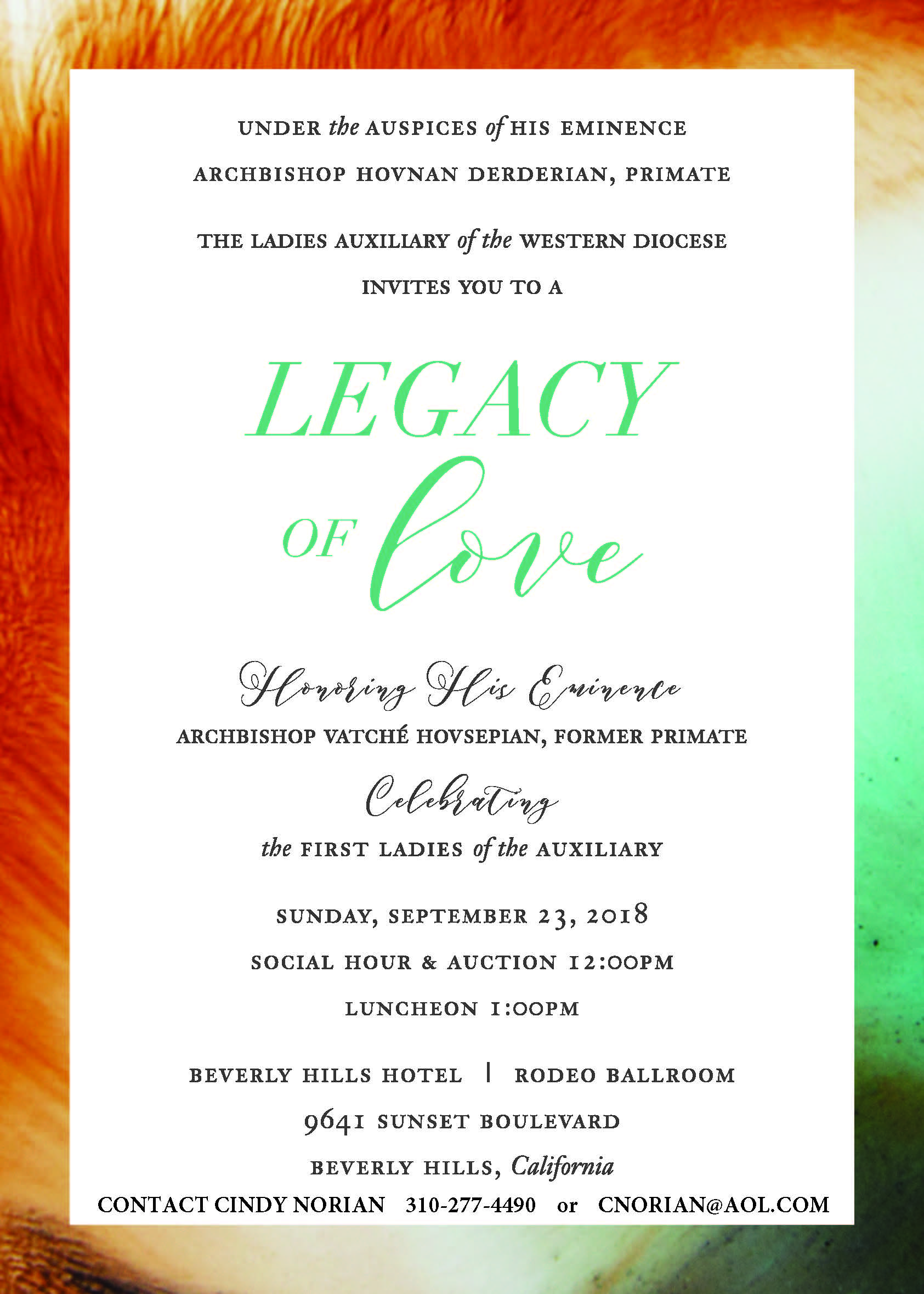 Legacy of Love - Event Honoring His Eminence Archbishop Vatche Hovsepian