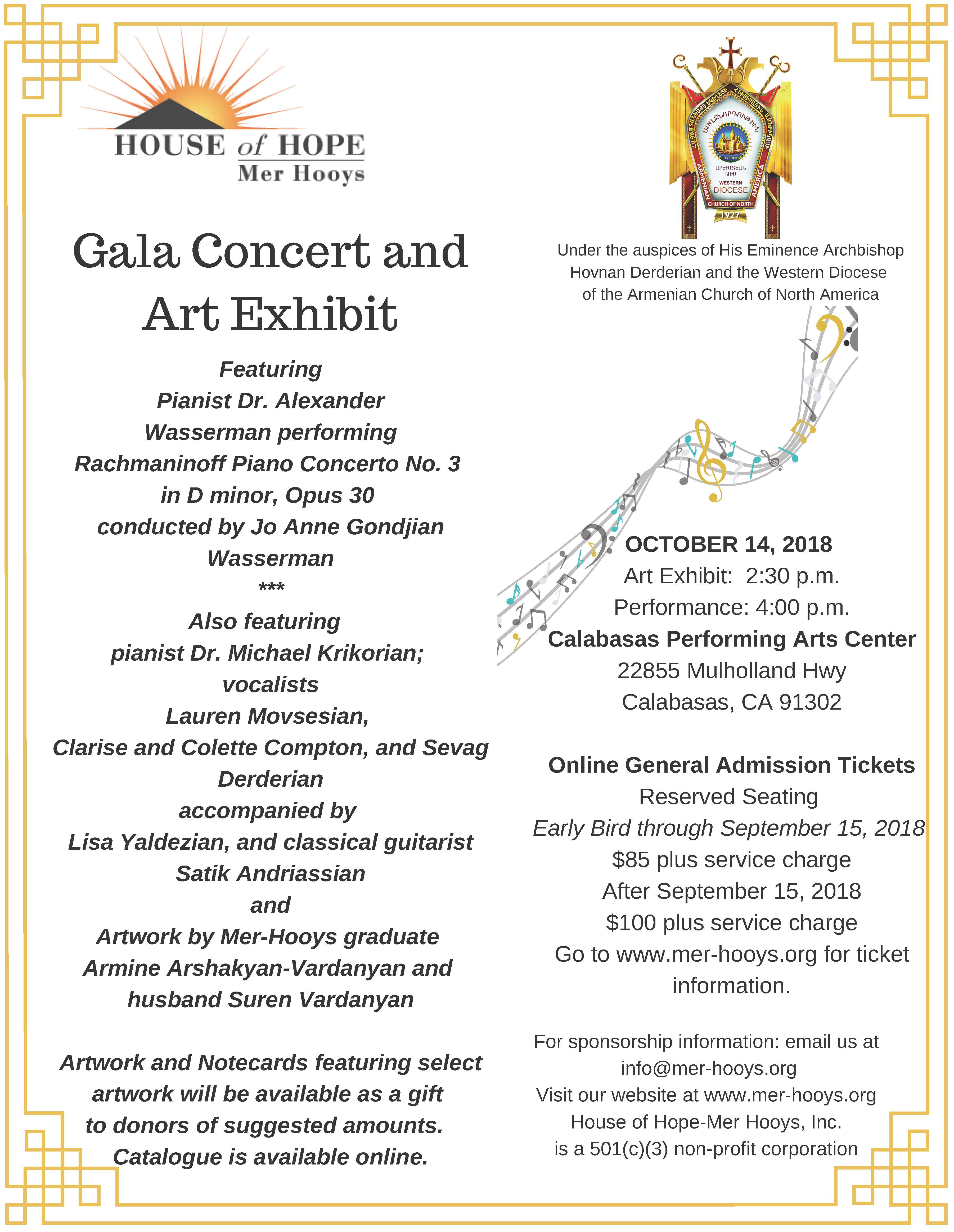 Mer Hooys Gala Concert and Art Exhibit