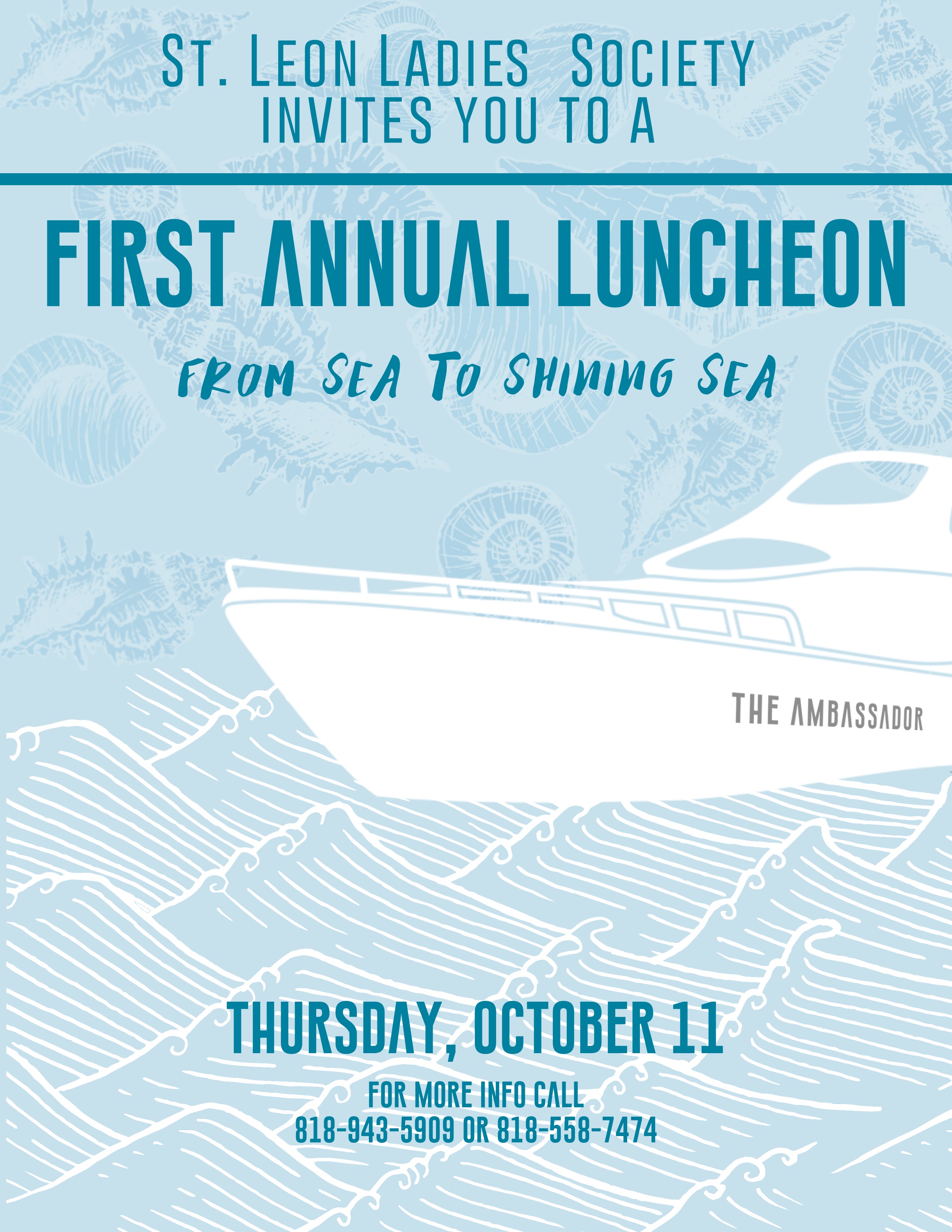 St. Leon Ladies Society Invites You to A First Annual Luncheon