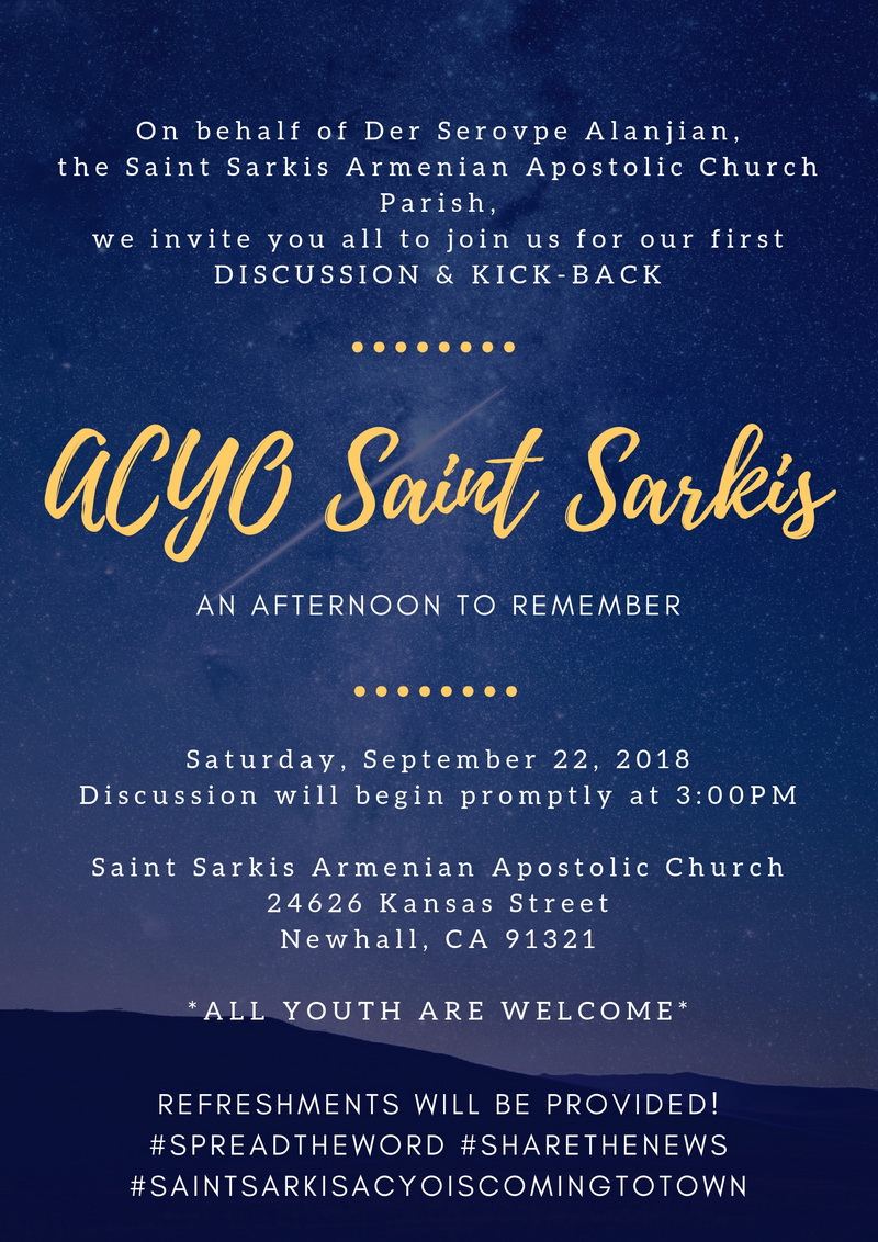 ACYO St. Sarkis - Discussion
