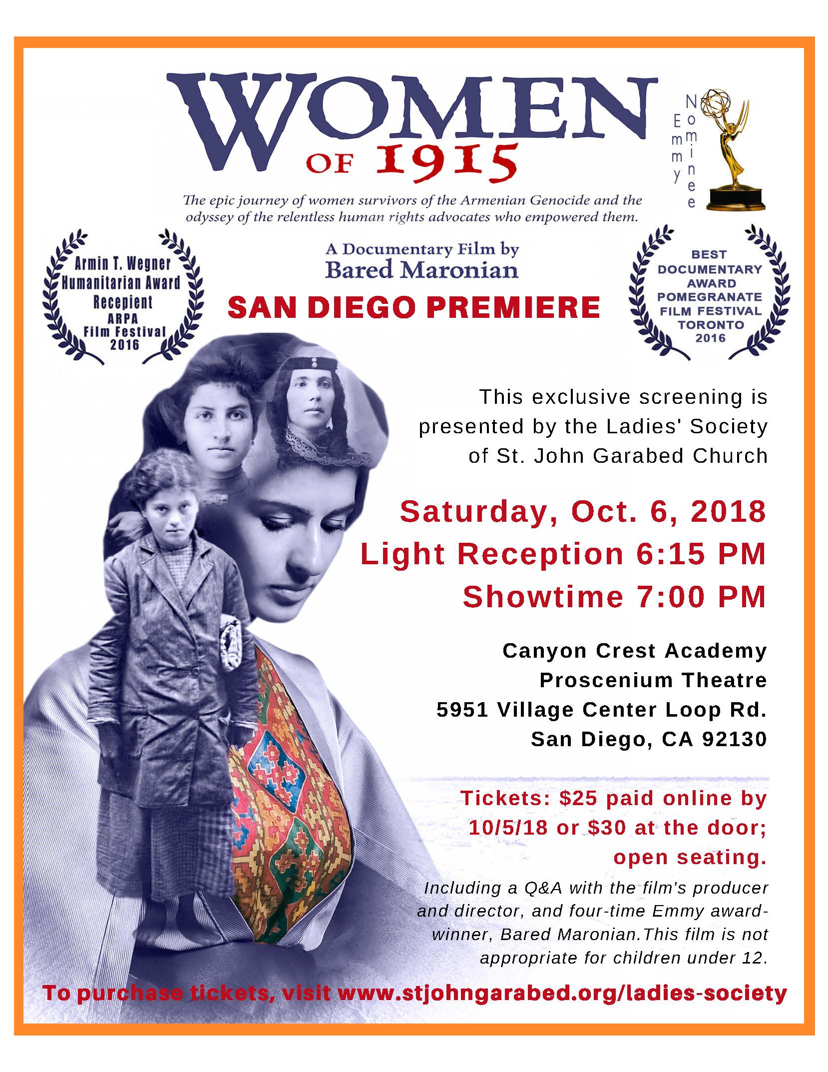 Women of 1915: San Diego Premiere