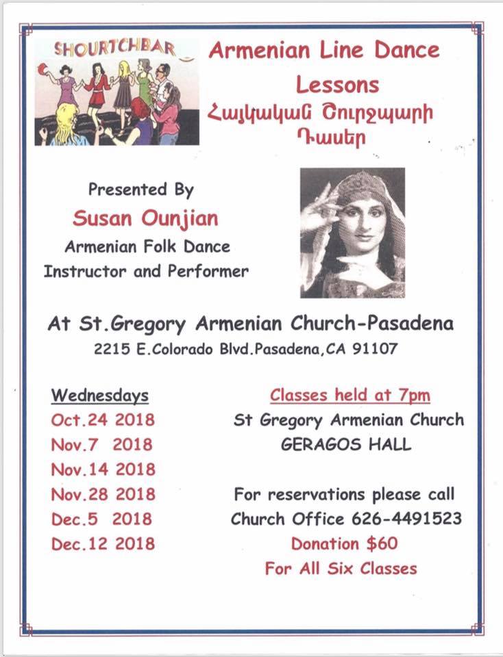 Armenian Line Dance Lessons - Wednesdays Beginning October 24th