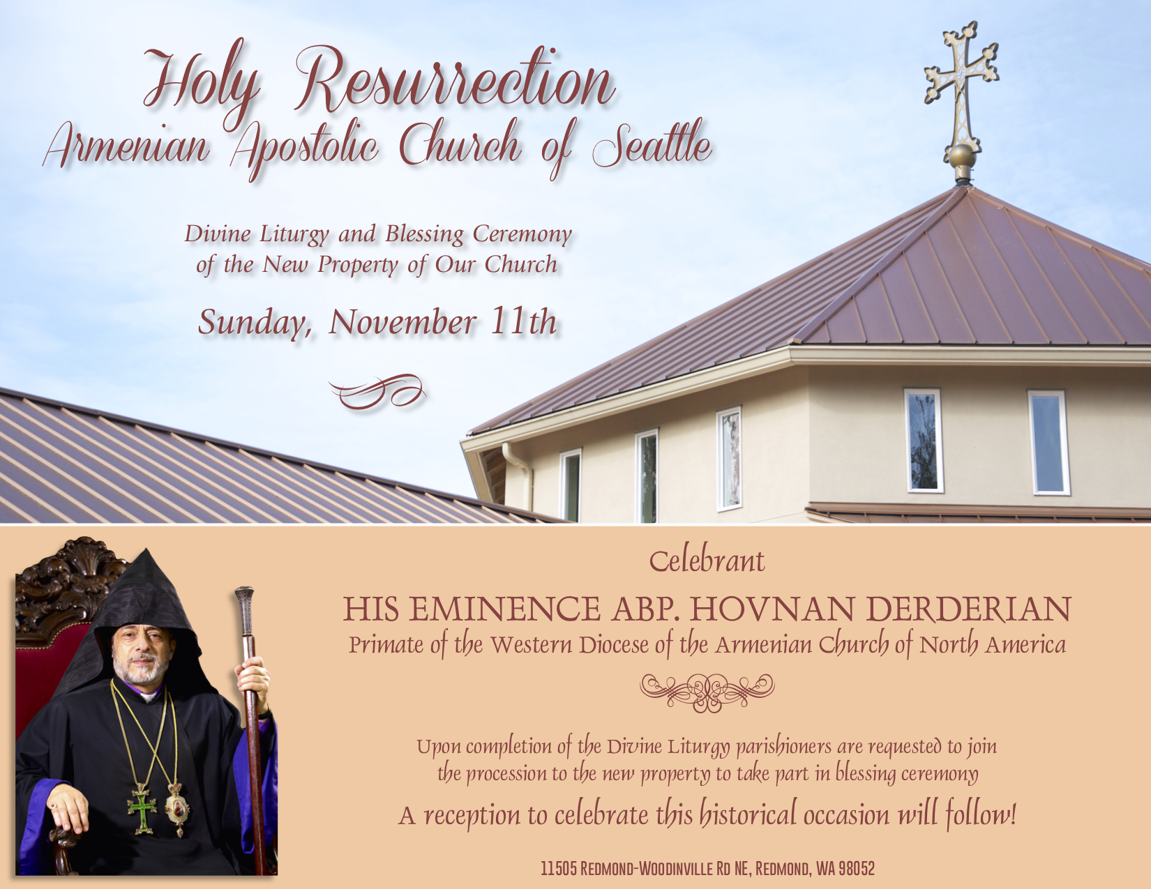 Episcopal Celebration of the Divine Liturgy at Holy Resurrection Armenian Church of Seattle and Groundblessing Ceremony of the New Church Property