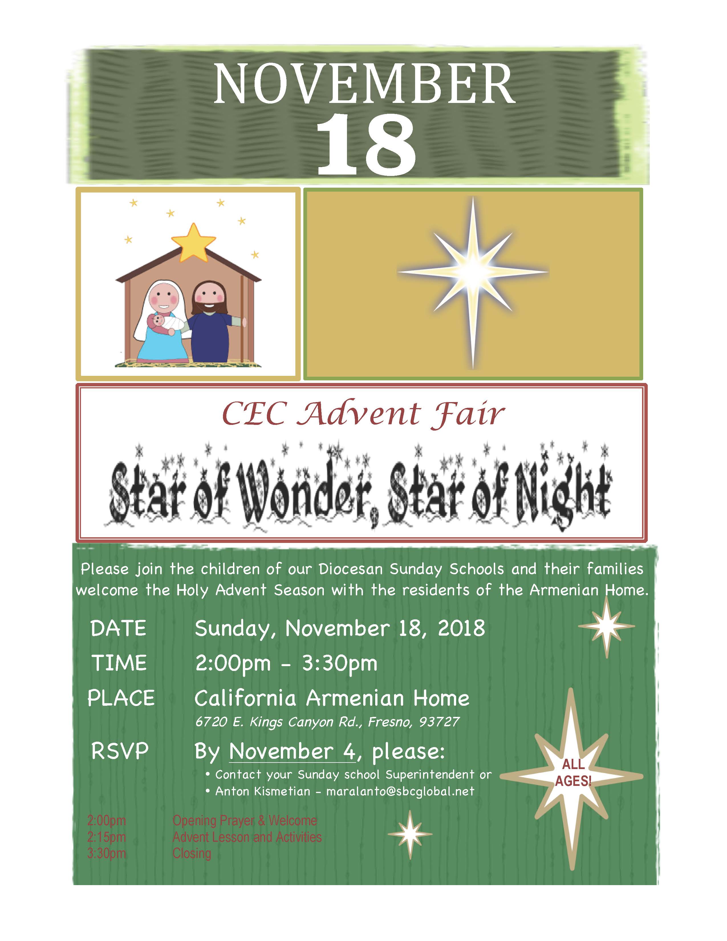 CEC Advent Fair - Fresno
