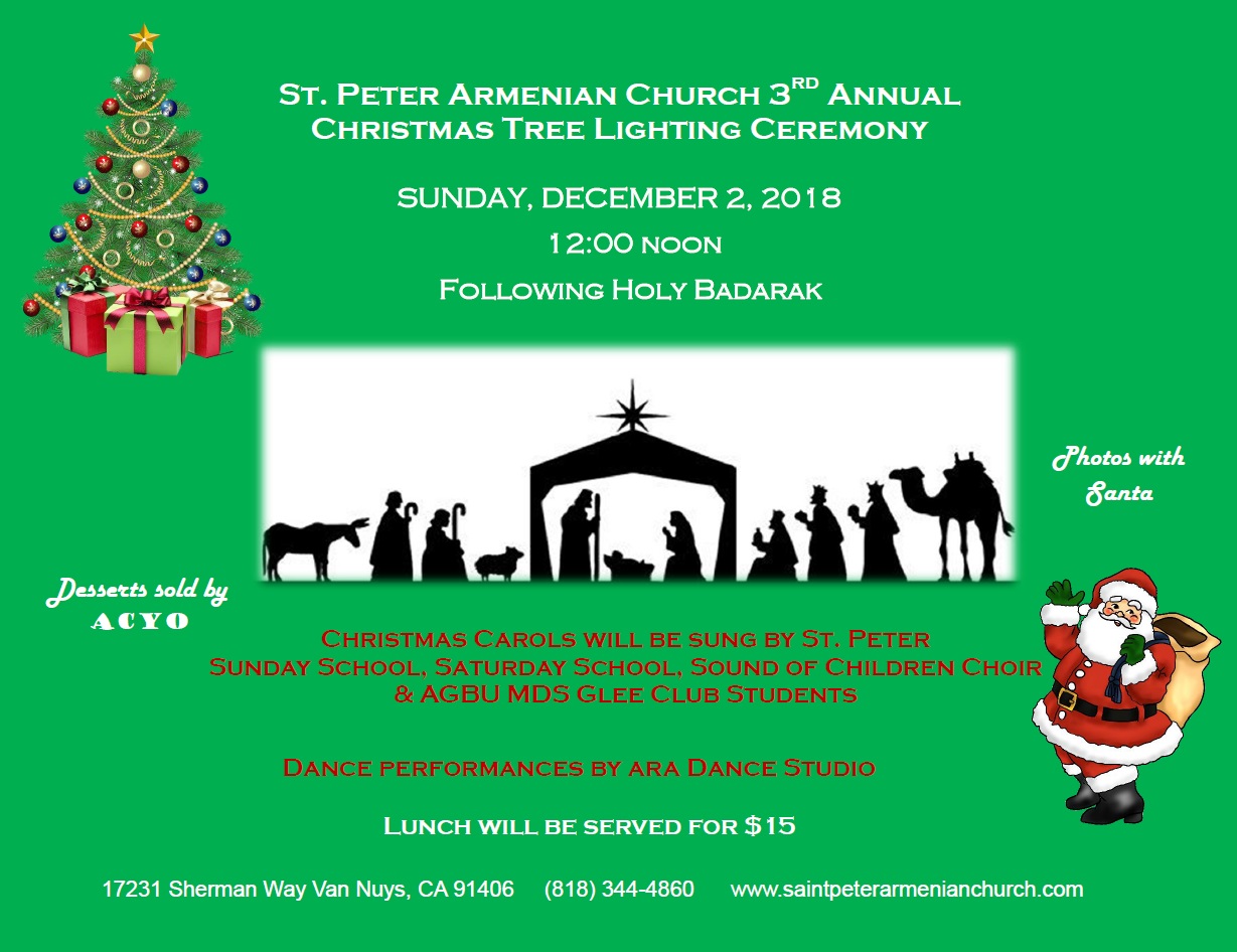 St. Peter Armenian Church of Van Nuys Presents Christmas Tree Lighting Ceremony