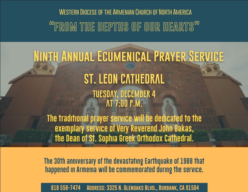 From the Depth of Our Hearts - 9th Annual Ecumenical Prayer Service - Dedicated to the Service of the Dean of St. Sophia Greek Cathedral The Very Rev. Fr. John Bakas