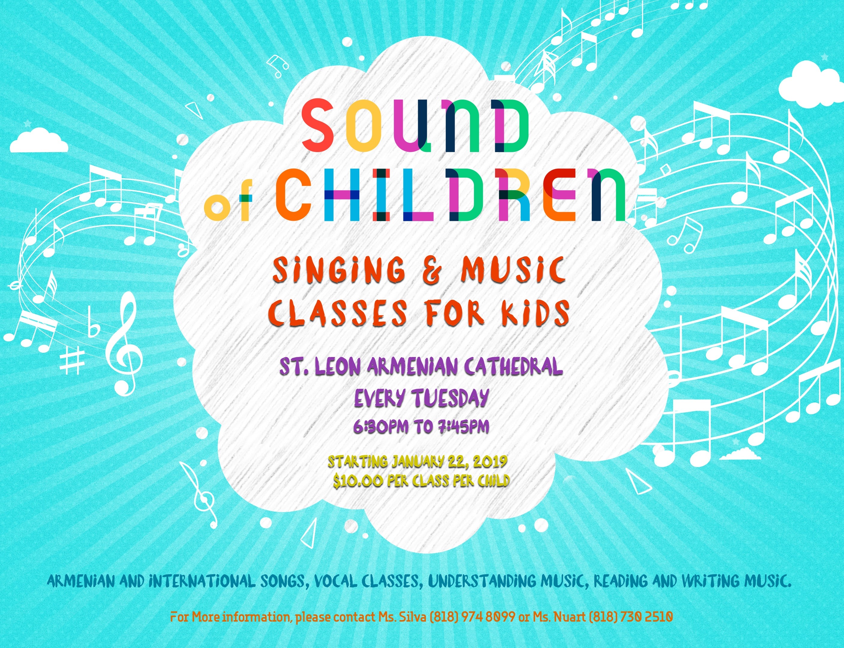 Singing and Music Classes at St. Leon Armenian Cathedral 