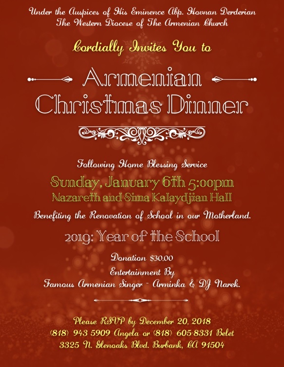 Armenian Christmas Dinner and Celebration