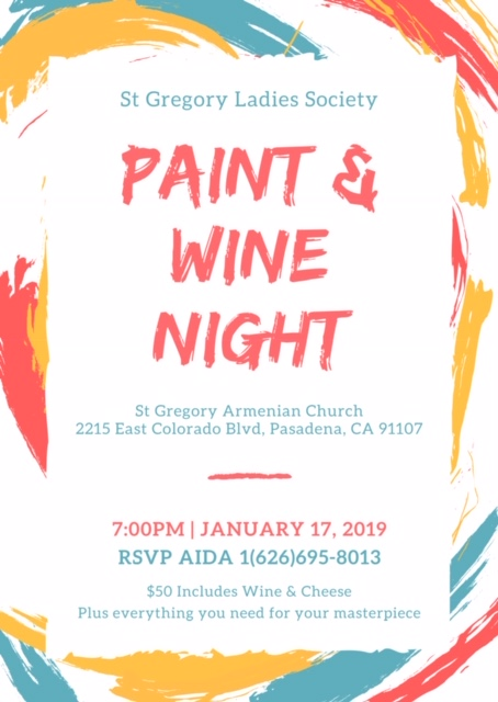 Paint and Wine Night - St. Gregory the Illuminator Armenian Church of Pasadena