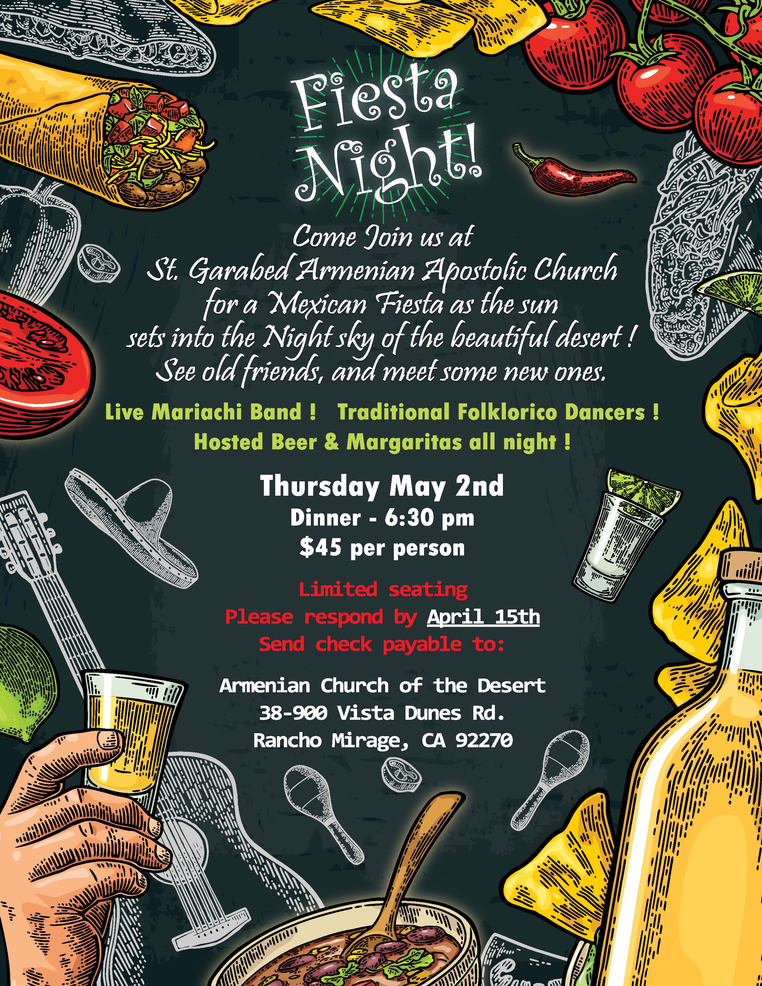 St. Garabed Armenian Church of the Desert Presents Fiesta Night 