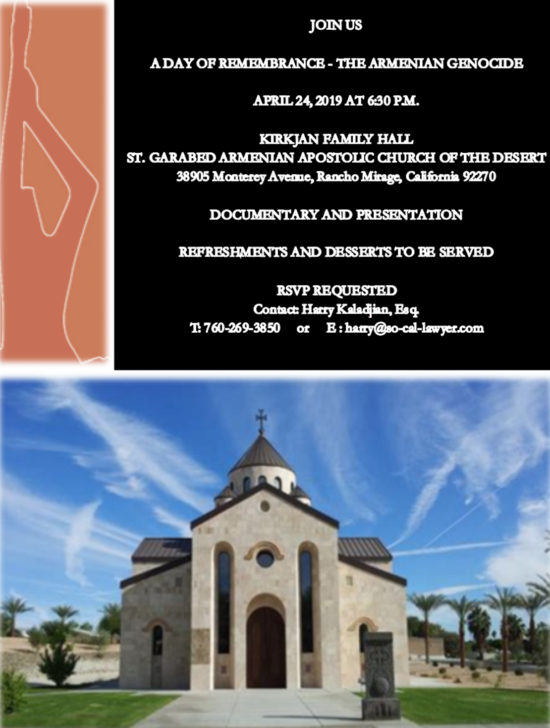 A Day of Remembrance - The Armenian Genocide - St. Garabed Armenian Church of the Desert