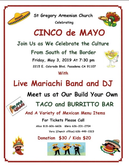 Cinco de Mayo Celebration - St. Gregory the Illuminator Armenian Church of Pasadena
