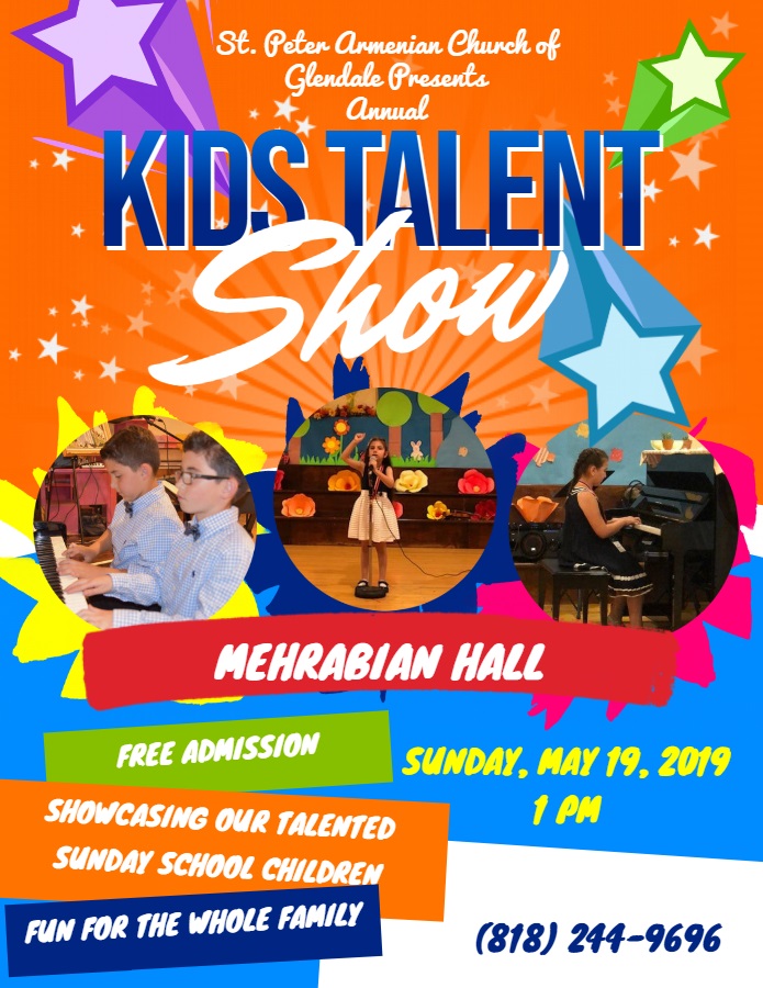 St. Peter Armenian Church of Glendale Presents Sunday School Children's Talent Show