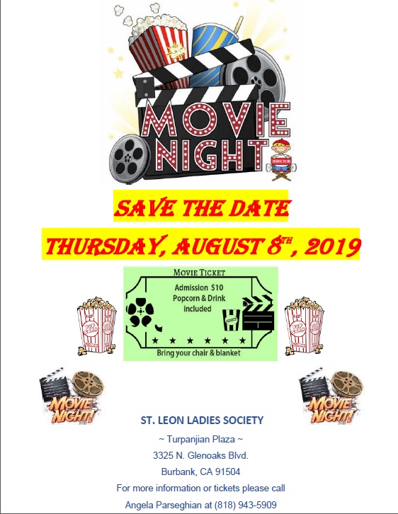 Movie Night - Presented by St. Leon Armenian Cathedral's Ladies Society