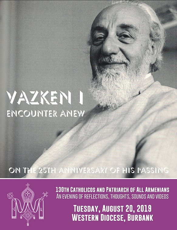 VAZKEN I - ENCOUNTER ANEW - AUGUST 20TH - 7PM
