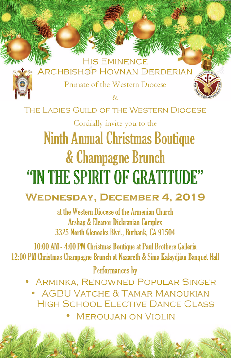Cathedral Ladies Guild Invites You to 9th Annual Christmas Boutique and Champagne Brunch