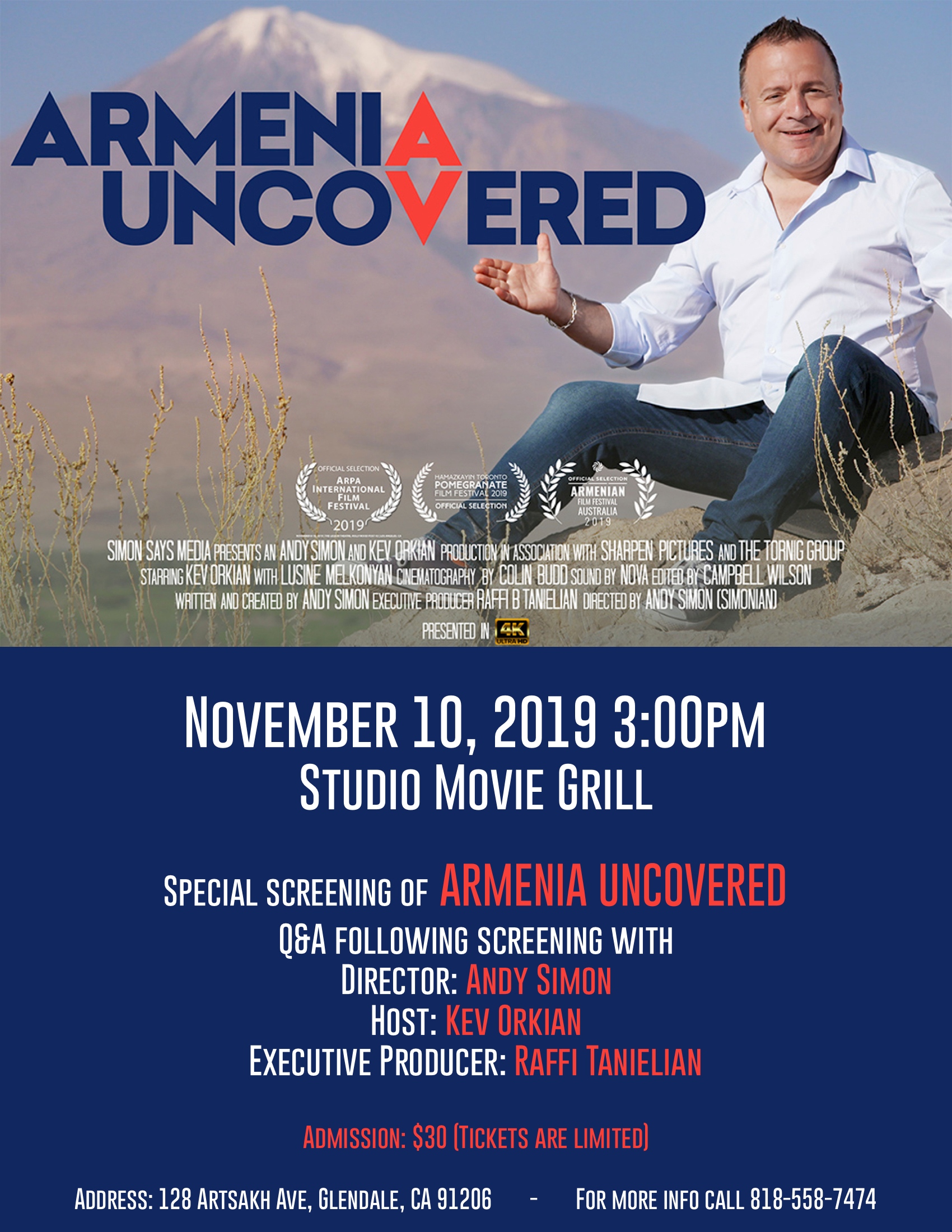 Special Screening of the Movie Armenia Uncovered 