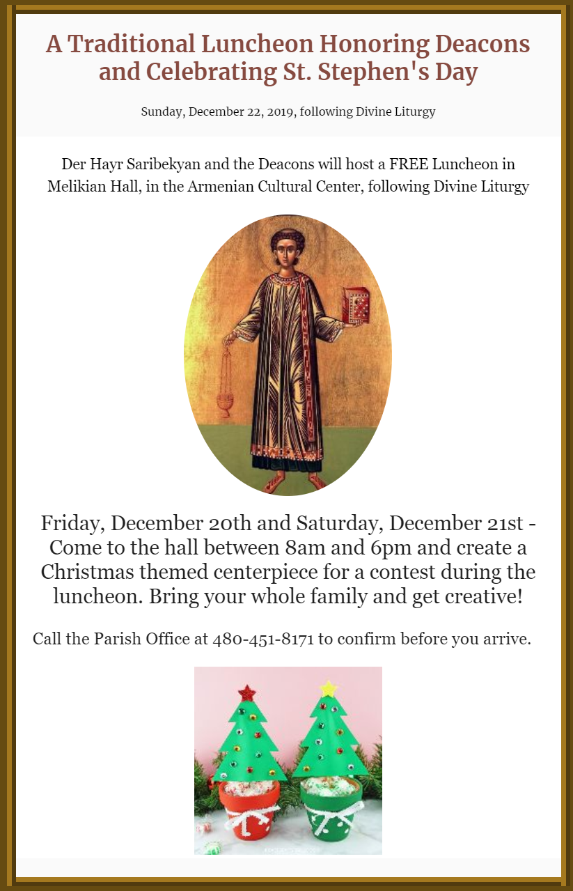 Observance of St. Stephen the Protomartyr