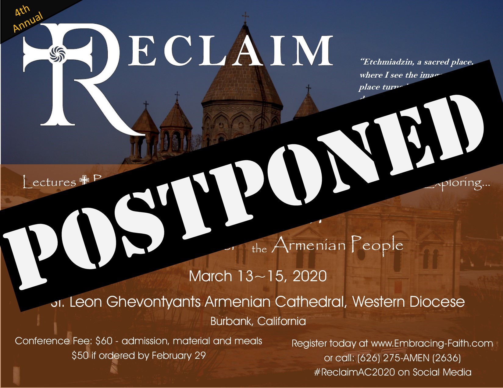 RECLAIM 2020 - POSTPONED!