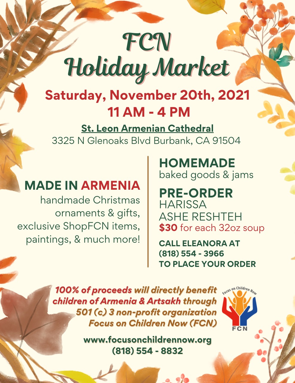 FCN (Focus on Children Now) Holiday Market