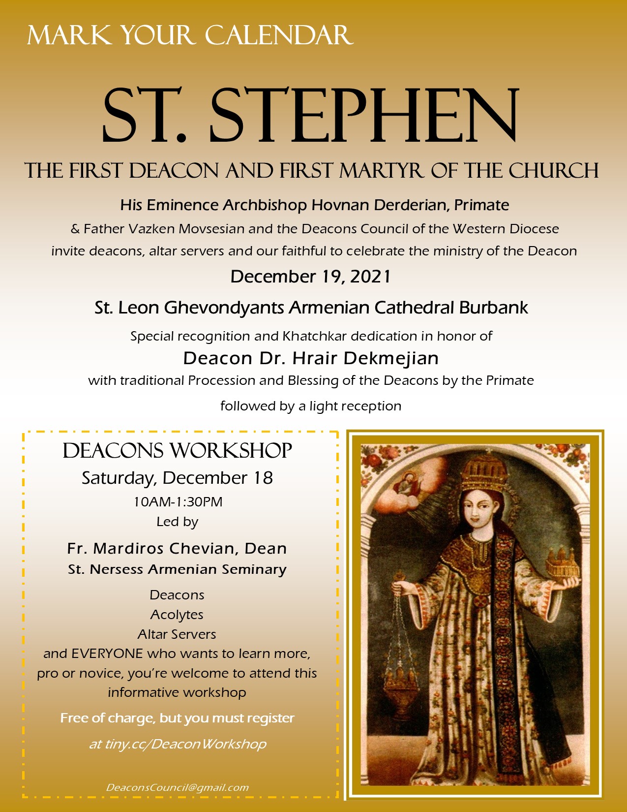 St. Stephen the Protomartyr - Deacons' Workshop