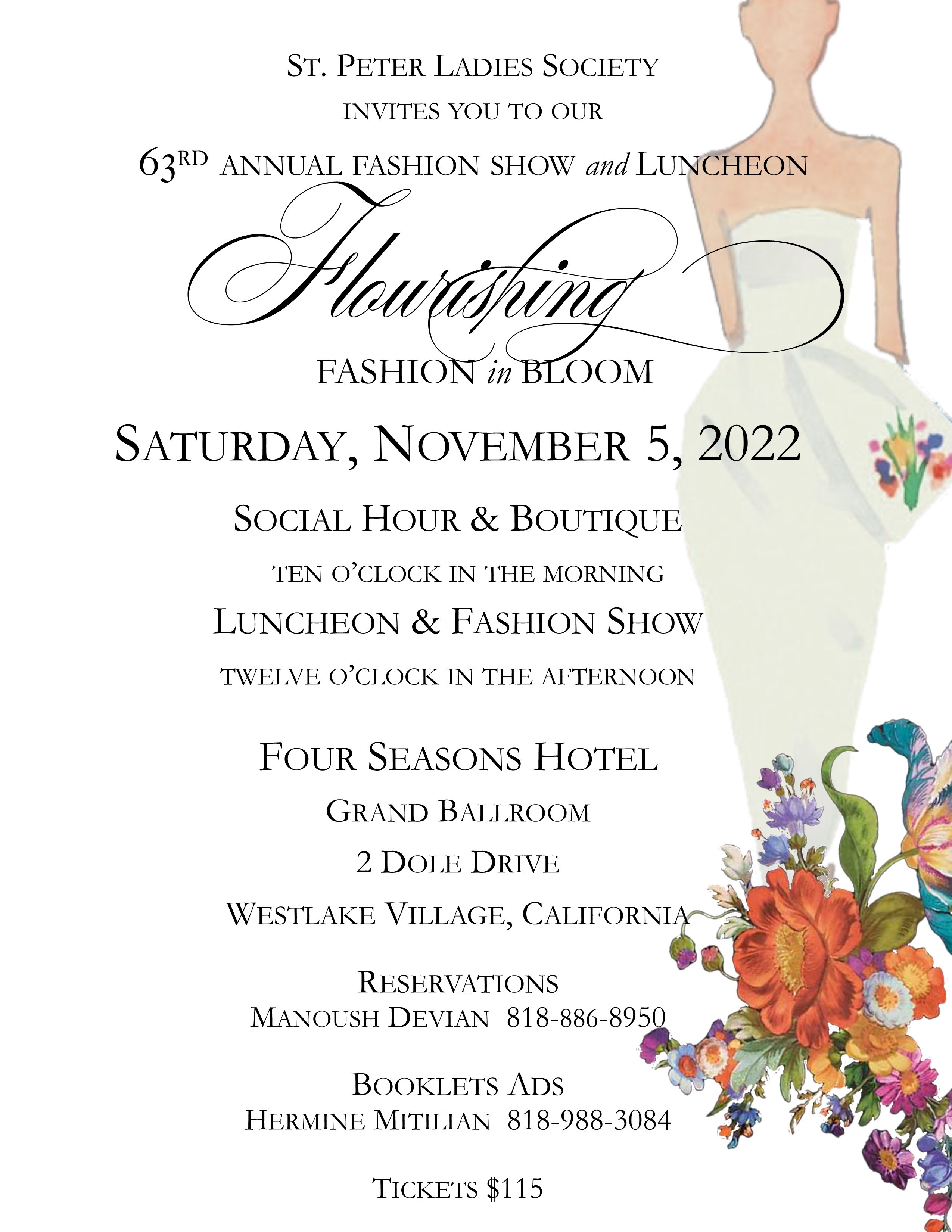 St. Peter Armenian Church Ladies Society Presents 63rd Annual Fashion Show 