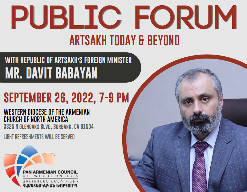 Public Forum with Artsakh's Foreign Minister Davit Babayan