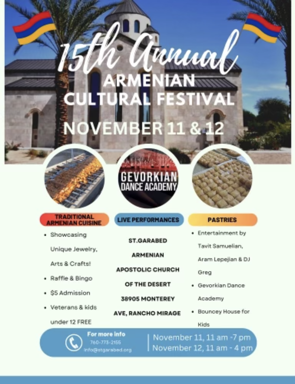 15th Annual Armenian Cultural Festival - St. Garabed Armenian Church of the Desert