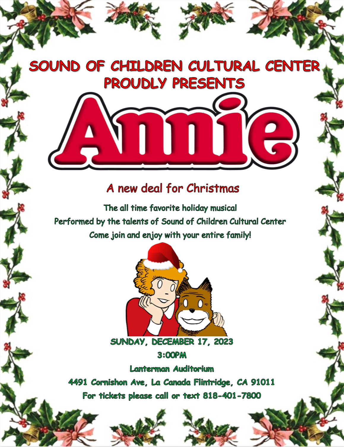 Sound of Children Presents: Annie: A New Deal for Christmas