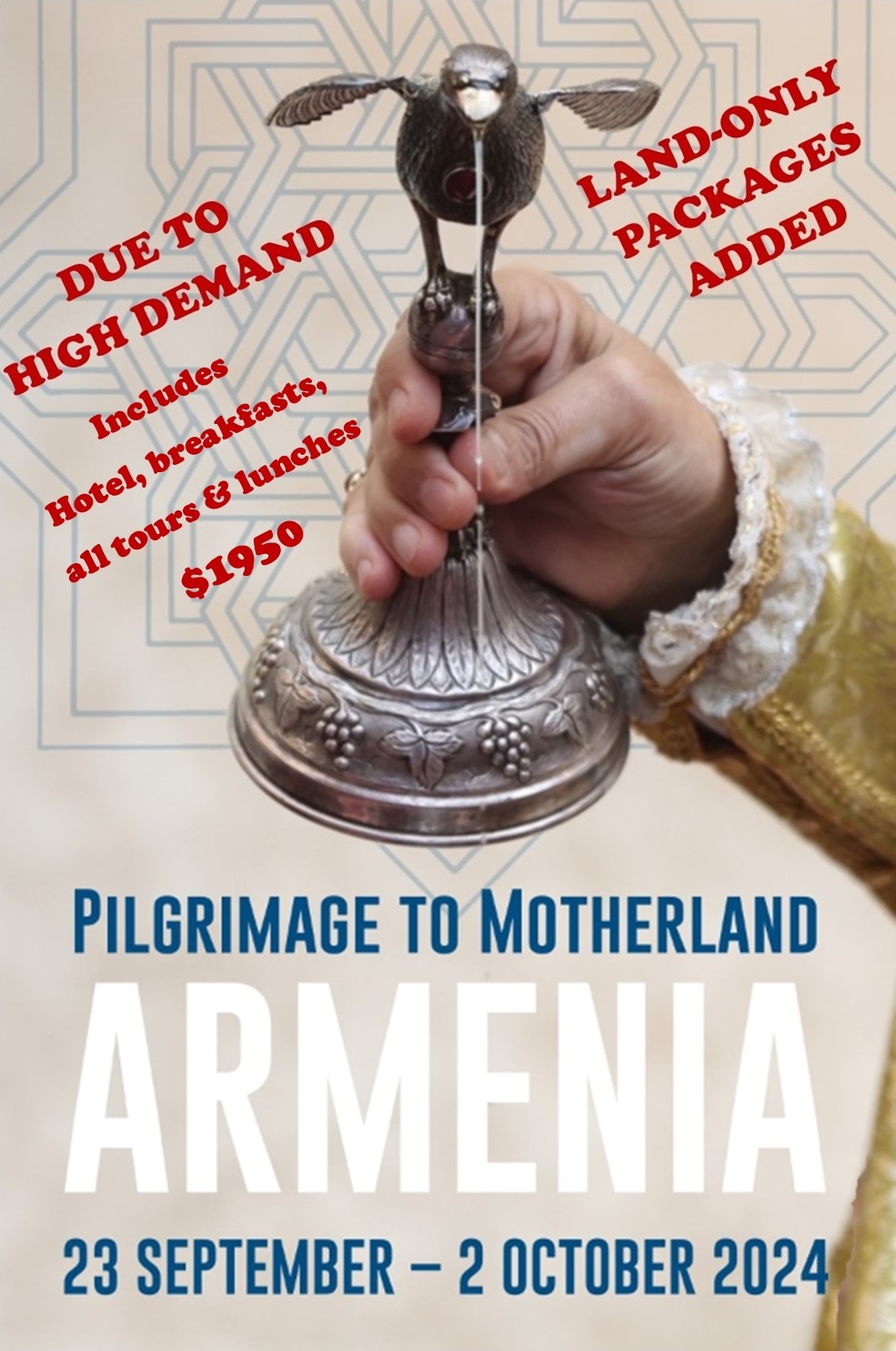 Pilgrimage to Armenia - September 23 - October 1, 2024