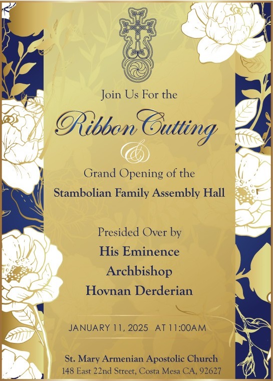 Grand Opening of the Stambolian Family Assembly Hall